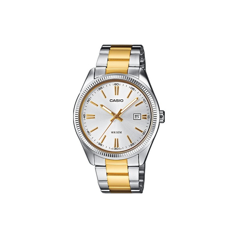 CASIO COLLECTION Mod. DATE, STEEL&GOLD - CHAMPAGNE MTP-1302PSG-7AVEF